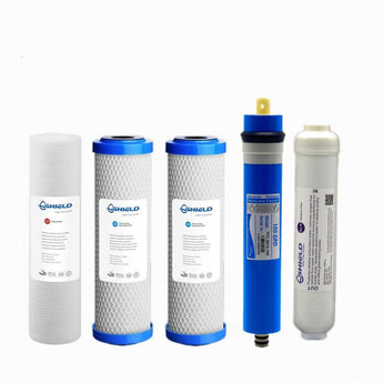 5 stages Reverse Osmosis RO Water Filter System Replacement Cartridges Pack Plus Membrane