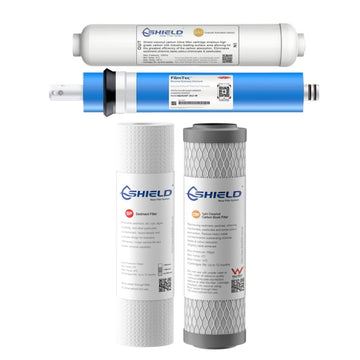 4-Stage Reverse Osmosis Water Filter Replacement Pack | Undersink RO System Cartridges - Shield Water Filter