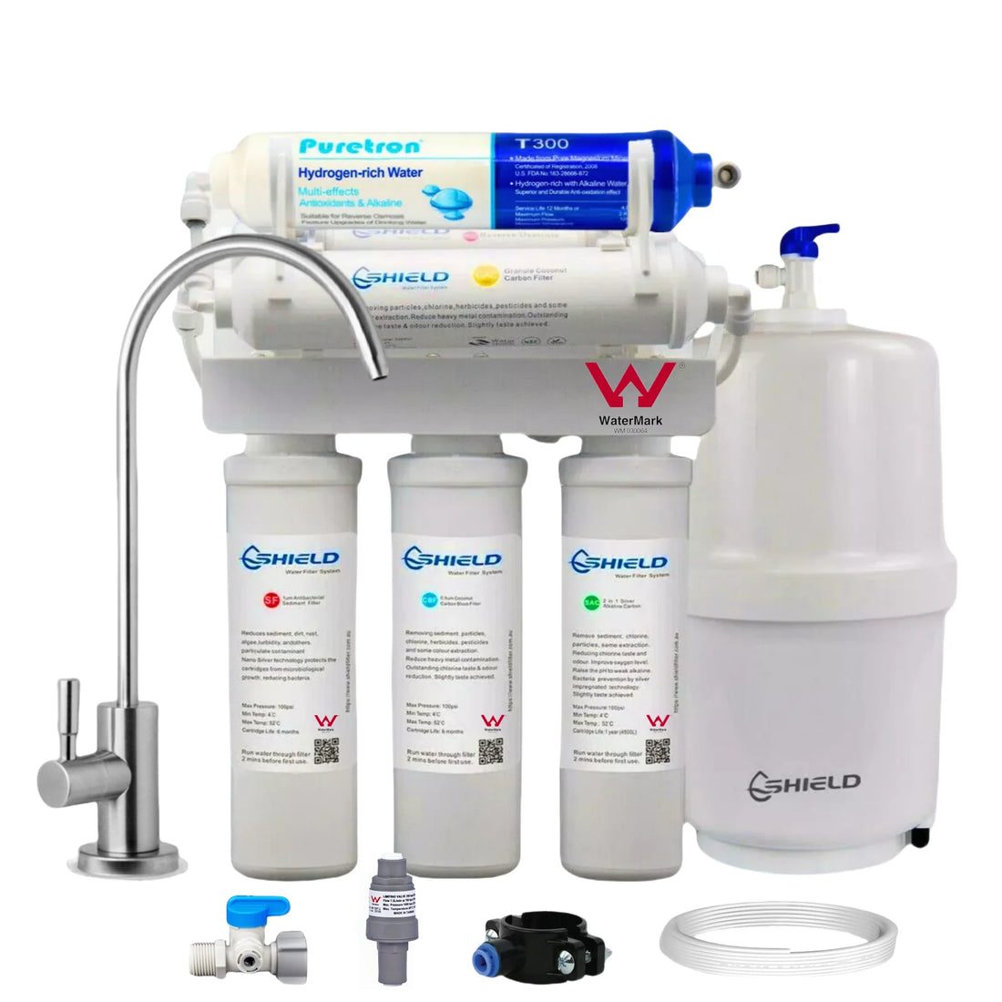 7 Stage Undersink RO Water Filter System | Hydrogen Alkaline pH 8.5–10 | PFAS Fluoride Removal | WaterMark Certified - Shield Water Filter