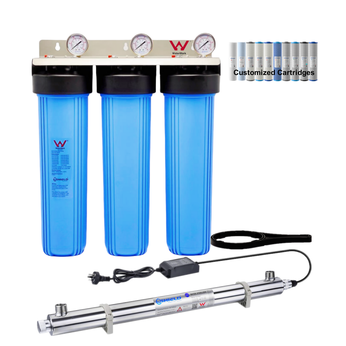 20” x 4.5” Rain Tank Whole House Water Filter System UV Sterilizer | WaterMark Certified | Australian Standard - Shield Water Filter