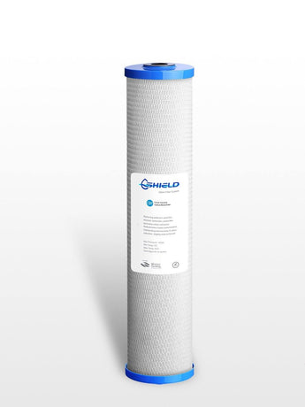 0.5 Micron Coconut Carbon Block Water Filter 20''x4.5'' Whole House Big Blue - Shield Water Filter