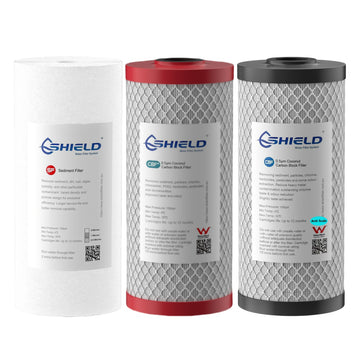 10” x 4.5” FPAS Chloramine Scale Removal Whole House Water Filter Cartridges | 3-Stage | Ideal for Town Water - Shield Water Filter