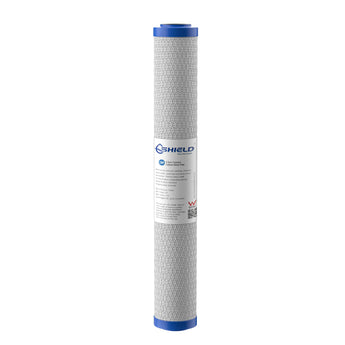 0.5 Micron Coconut Carbon Block Water Filter Cartridge | 20” x 2.5” Universal Replacement for Slim Whole House Filtration Systems