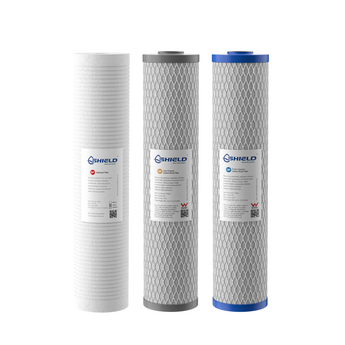 20” x 4.5” Big Blue Whole House Water Filter Cartridges | 3-Stage Sediment Carbon | Ideal for Heavy Chlorine Water