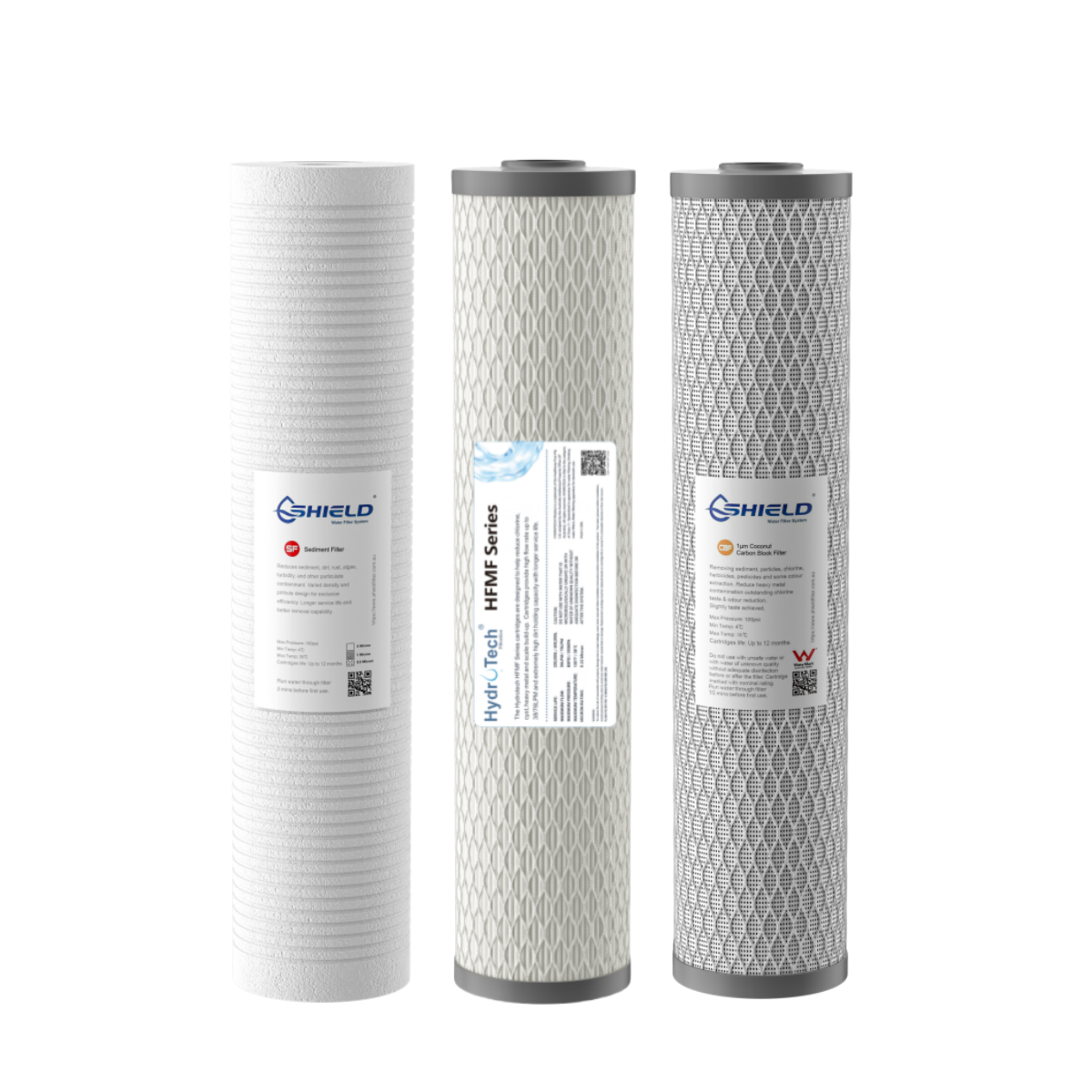 20” x 4.5” Big Blue Whole House Water Filter Replacement Cartridges | Cyst Lead Fluoride Limescale Removal