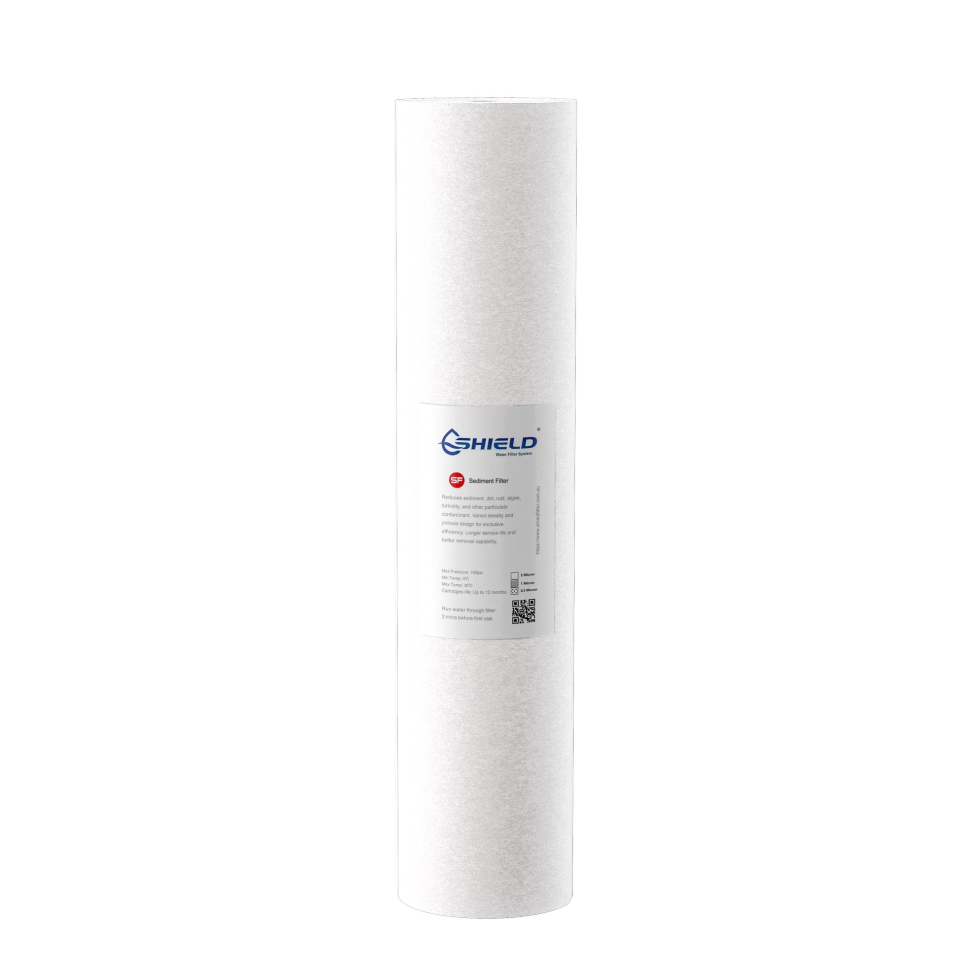 5 Micron Polyspun Sediment Water Filter Cartridge | 20” x 4.5” Big Blue Universal Replacement for Whole House Filter - Shield Water Filter