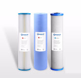Triple 20" x 4.5" Big Blue Whole House Water Filter Replacement Cartridges Pack