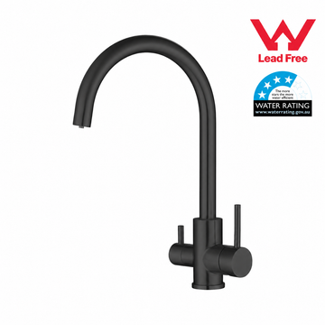 3 Way Mixer Tap Matt Black Stainless Steel | WaterMark WELS Certified | Drinking Water Filter Faucet | Umbrella Style Kitchen 3-in-1 Tap（副本） - Shield Water Filter