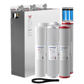 20” x 4.5” Whole House Water Filter System | Chloramine PFAS Removal | Free-Standing Stainless Steel Cover | WaterMark Certified - Shield Water Filter