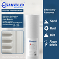 20” x 4.5” Big Blue Whole House Water Filter Sediment Carbon Cartridge | 5-0.5 Micron | Replacement for Town Water - Shield Water Filter