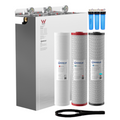 20” x 4.5” Whole House Water Filter System | Chloramine PFAS Scale Removal | Stainless Steel Cover Wall Mount | WaterMark Certified - Shield Water Filter