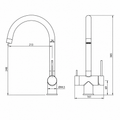 3 Way Mixer Tap Gold Stainless Steel | WaterMark WELS Certified | Drinking Water Filter Faucet | Umbrella Style Kitchen 3-in-1 Tap - Shield Water Filter