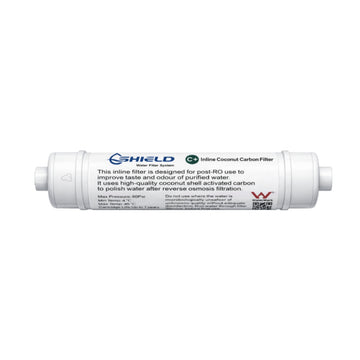Shield Inline Coconut GAC Water Filter Cartridge | Chlorine, Taste & Odor Removal | RO System, Fridge, Ice Maker Compatible - Shield Water Filter