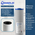20” x 4.5” Big Blue Whole House Water Filter Sediment Carbon Cartridge | 5-0.5 Micron | Replacement for Town Water - Shield Water Filter