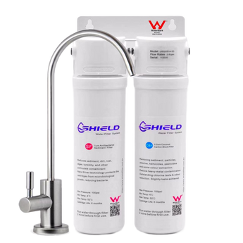 Australian Standard Certified Quick Change Twin Undersink Water Filter System 2 Stage WaterMark