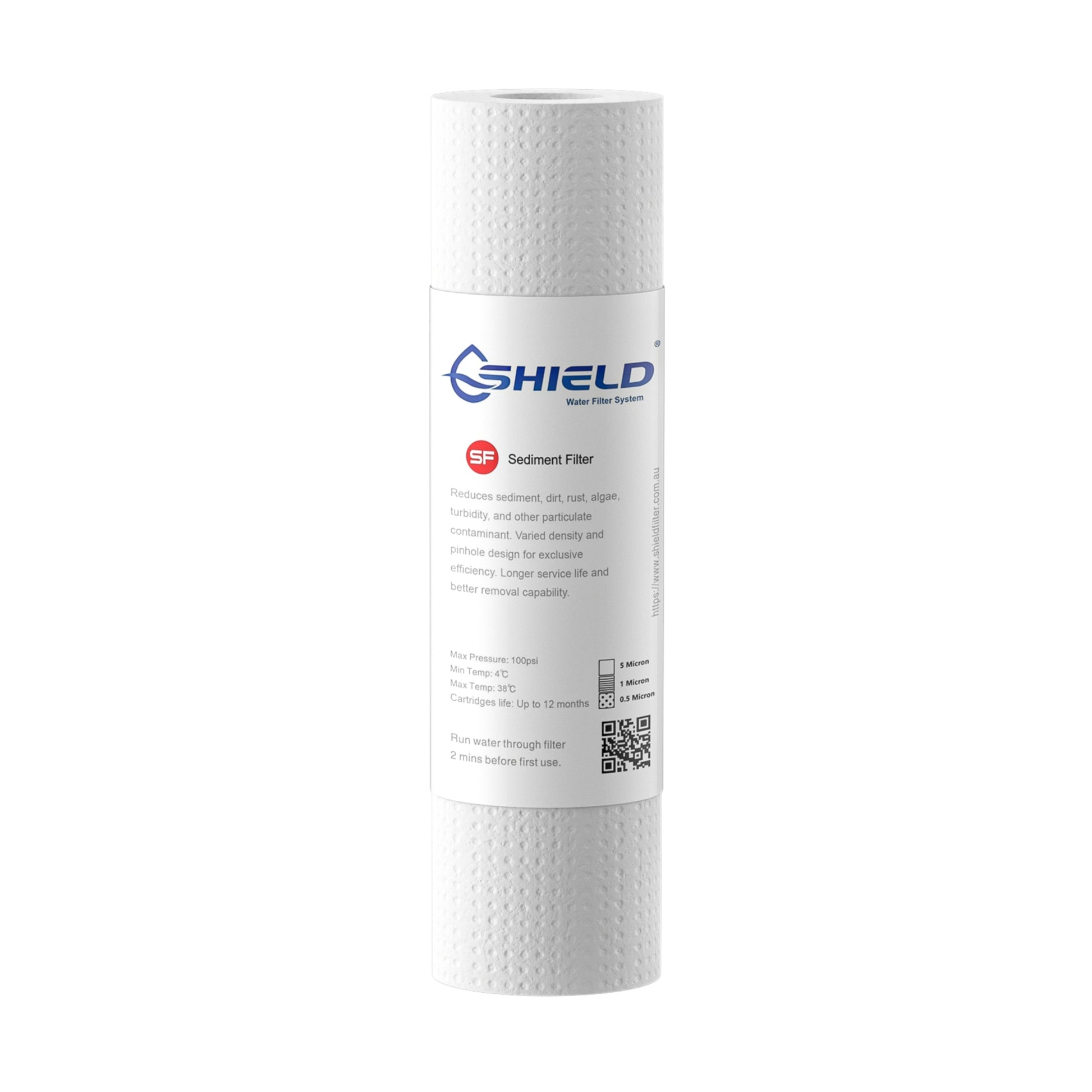 1 Micron Polyspun Sediment Water Filter Cartridge | 10” x 2.5” Universal Replacement for Undersink Filter - Shield Water Filter