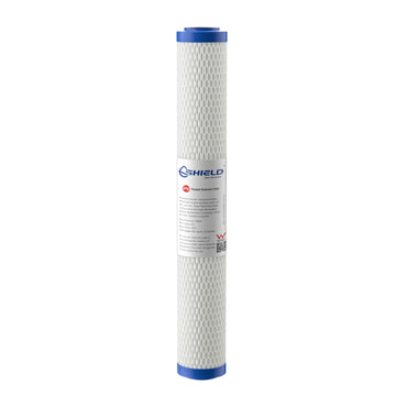 20 Micron Washable Pleated Sediment Water Filter Cartridge | 20” x 2.5” Universal Replacement for Slim Whole House Filter - Shield Water Filter