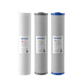 20” x 4.5” Whole House Triple Big Blue Water Filter System | WaterMark Certified | 3-Stage Wall Mount | Ideal for Heavy Chlorine Water - Shield Water Filter