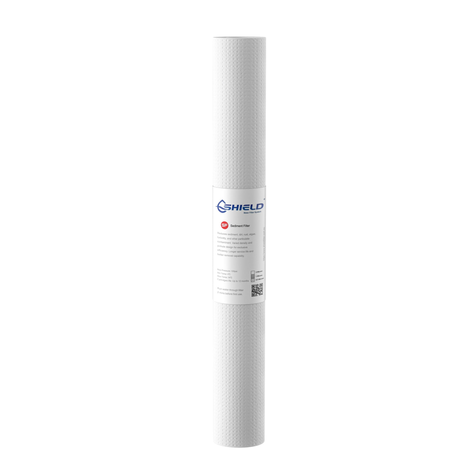 5 Micron Polyspun Sediment Water Filter Cartridge | 20” x 2.5” Universal Replacement for Slim Whole House Filter - Shield Water Filter
