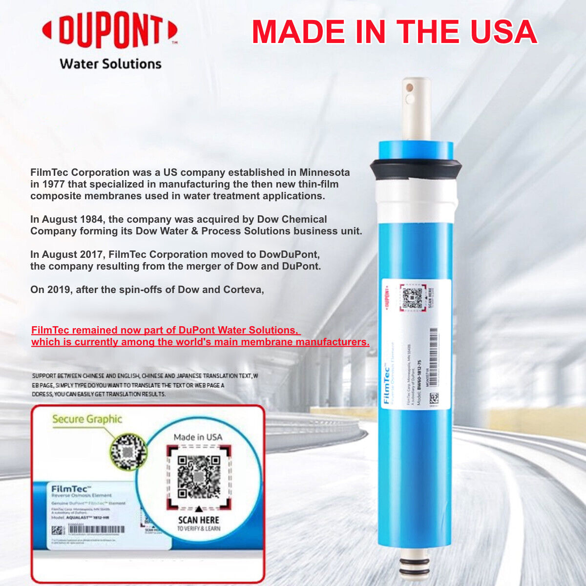 Pfas Inline Filter PFAS PFOA PFOS Fluoride Removal 4-Stage Reverse Osmosis Water Filter S