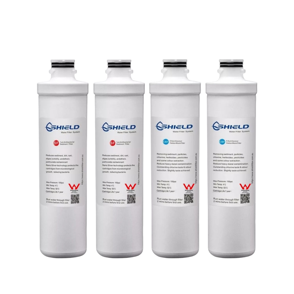 Shield 2-Stage Quick Change Water Filter System Replacement Cartridges | 2-Year Pack - Shield Water Filter