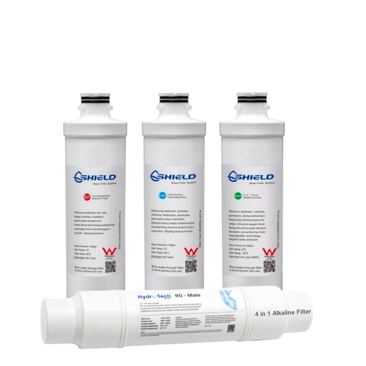 Shield 7 Stages Alkaline Reverse Osmosis Water Filter System Replacement Pack - Shield Water Filter