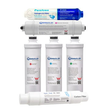 Shield 7 Stages Hydrogen Alkaline Reverse Osmosis Water Filter System Replacement Pack - Shield Water Filter