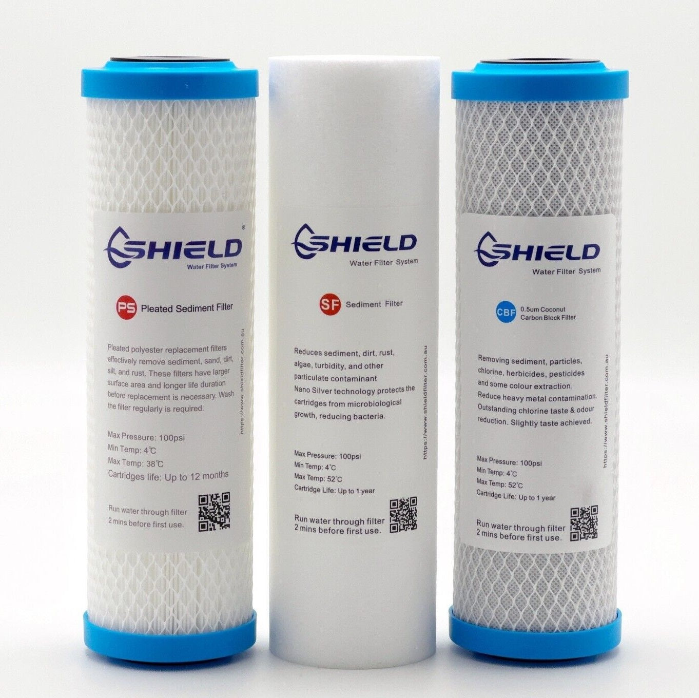 Shield Whole House Water Filter Replacment Cartridges Replacement Code WHRE25074 - Shield Water Filter