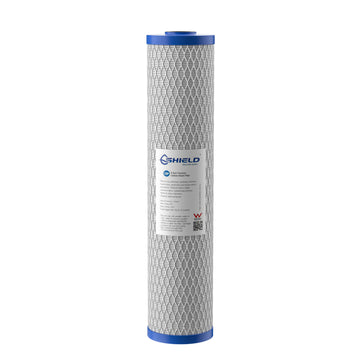 0.5 Micron Coconut Carbon Block Water Filter Cartridge | 20” x 4.5” Universal Replacement for Whole House Filtration Systems - Shield Water Filter