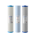 20” x 4.5” Whole House Triple Water Filter System Stainless Steel Cover UV Resistant WaterMark Certified | 3-Stage Wall Mount | Ideal for Town Water - Shield Water Filter