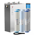 20” x 4.5” Whole House Triple Water Filter System | Stainless Steel Cover | Free-Standing | WaterMark Certified | Ideal for Town Water - Shield Water Filter