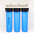 20” x 4.5” Whole House Water Filter System Stainless Steel Cover Antibacterial Cartridges | 3-Stage Wall Mount | WaterMark Certified | Tank Water - Shield Water Filter