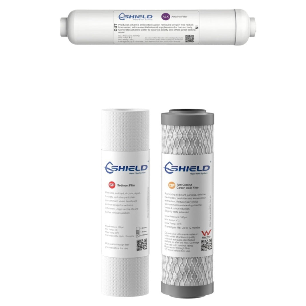 Shield Wall Mount Reverse Osmosis Water Filter System RO Replacement Cartridges - Shield Water Filter