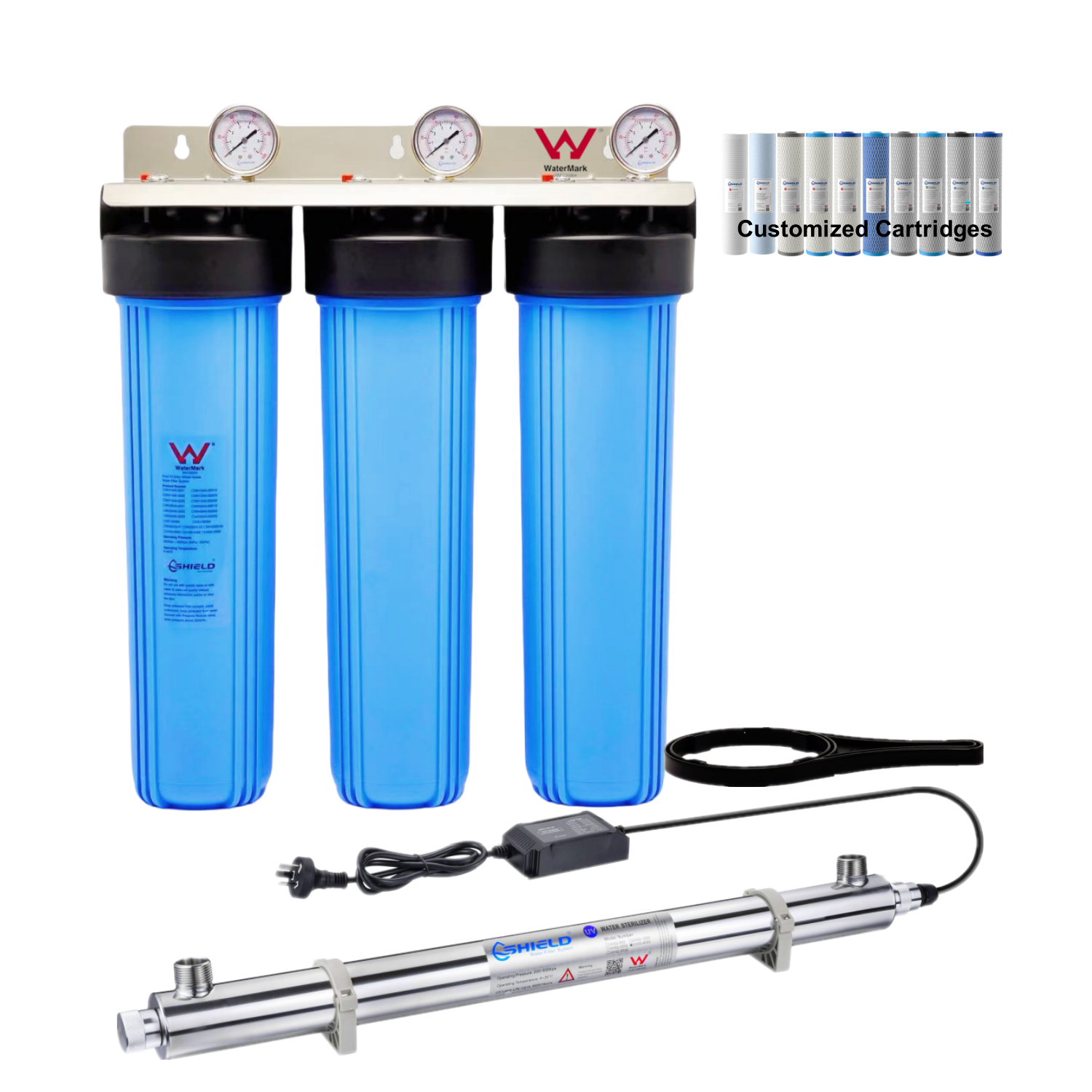20” x 4.5” Rain Tank Whole House Water Filter System UV Sterilizer | WaterMark Certified | Australian Standard - Shield Water Filter