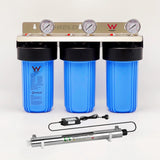 Whole House Water Filter System 10" x 4.5" Ultraviolet UV Sterilizer Nano Silver - Shield Water Filter