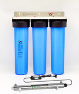 Whole House Water Filter System 20" x 4.5" Ultraviolet Sterilizer Nano Silver