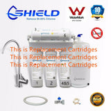 Shield 6 Stages Alkaline Reverse Osmosis Water Filter System Replacement Pack - Shield Water Filter