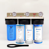 3 Stages Whole House Water Filter System 10" x 4.5" + Ultraviolet UV Sterilizer