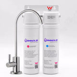 PLATINUM ANTIBACTERIAL Twin Undersink Water Filter System SUS304 Tap QuickChange