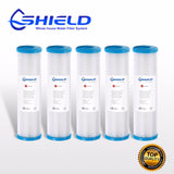 5 Micron Pleated Sediment Filters Reusable Washable 10" x2.5" Replacement - Shield Water Filter