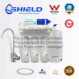 Shield 7 Stages Hydrogen Alkaline Reverse Osmosis Water Filter System Replacement Pack - Shield Water Filter