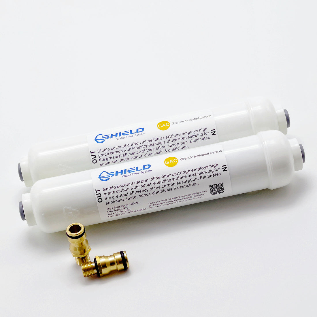 Inline Caravan RV Camper Water Filter Granule Coconut Carbon Filter - Shield Water Filter